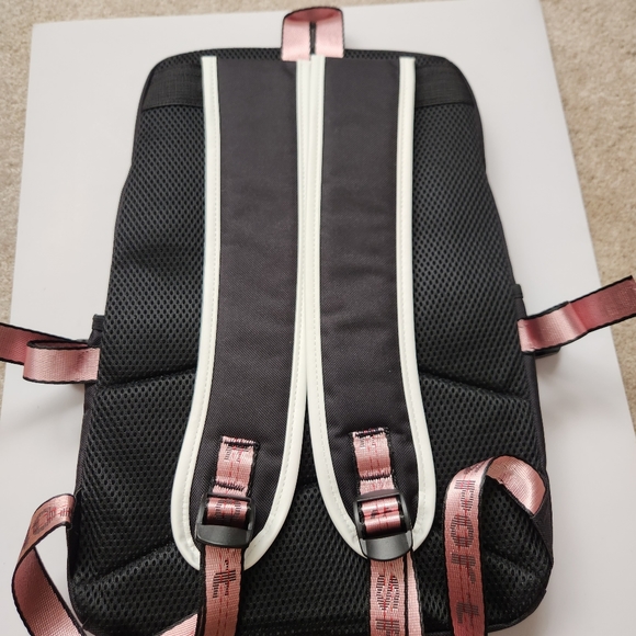 Nezuko Demon Slayer Anime Cosplay School Travel White Black Large Backpack NWOT - Picture 3 of 12